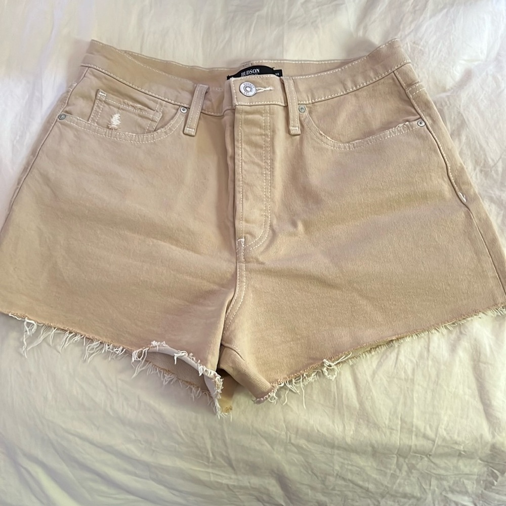 Hudson size 30 khaki colored denim cut off shorts